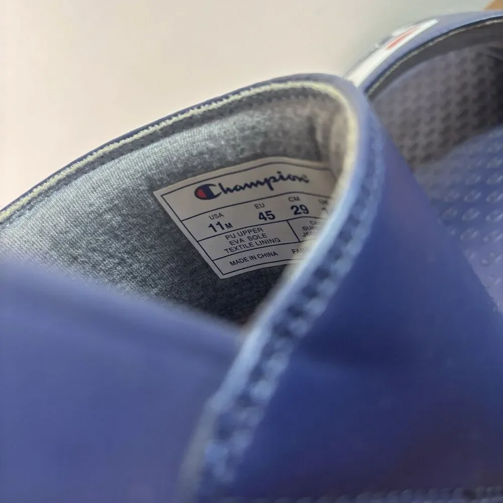 Champion Blue Men’s Slides Size 11 Sandals Slip On